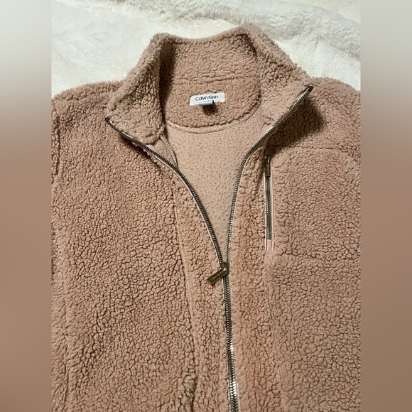 Calvin Klein ~ Dusty rose color fleece jacket - Picture 4 of 9